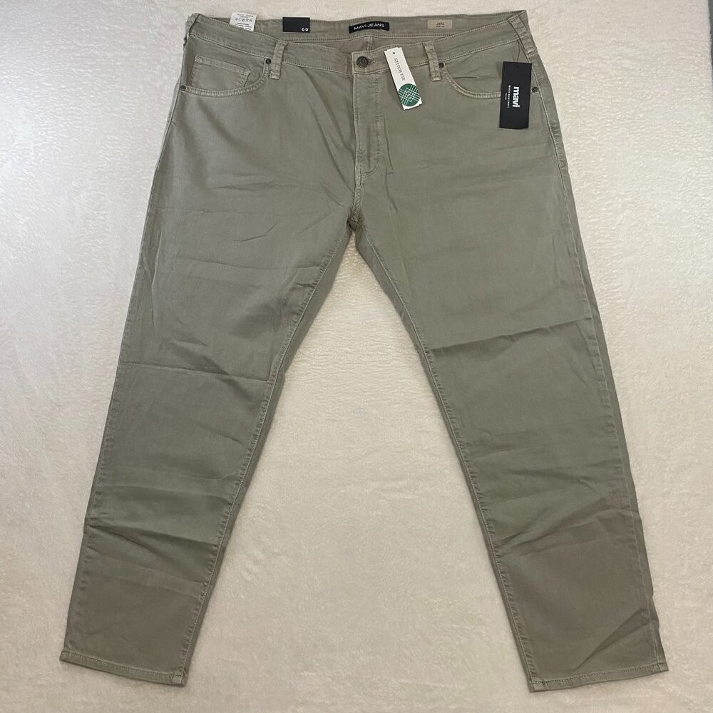 NWT Mavi Men's Jake Slim Leg Chinos Beige Khaki Pants 44x30 Stone Washed Comfort